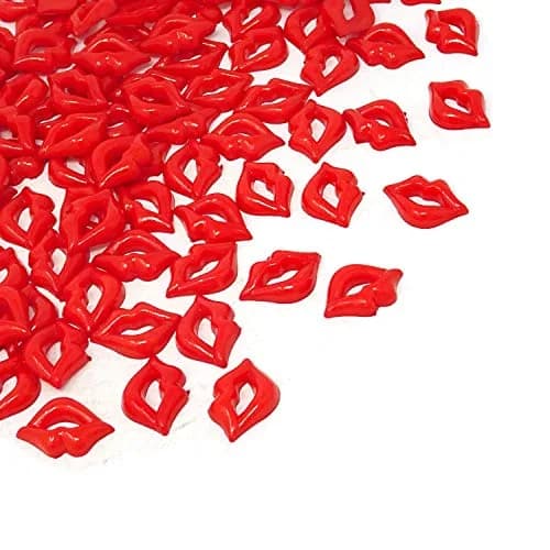 Honbay 100PCS DIY Lip Charm Accessories Acrylic Flatback Red 2x1.5cm | Perfect for Arts & Jewelry thumbnail 7