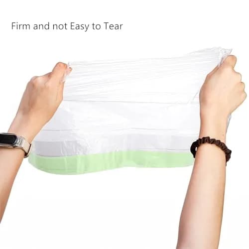 Tebery 100 Pack Portable Potty Chair Liners with Drawstring, Disposable Potty Bags for Baby Toilet Training Seat, Transparent, 16-5/8 in x 9-3/4 in (100 Count) thumbnail 3