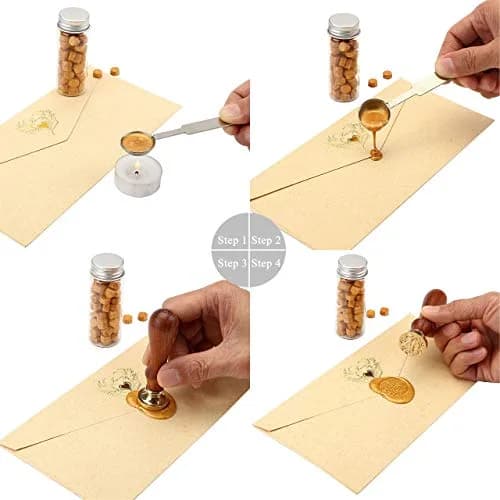 Yoption Sealing Wax Beads Kit 300 pcs Black | Elegant DIY Wax Seal Supplies for Invitations & Crafts thumbnail 7