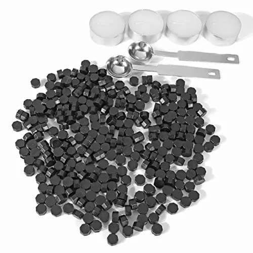 Yoption Sealing Wax Beads Kit 300 pcs Black | Elegant DIY Wax Seal Supplies for Invitations & Crafts thumbnail 2