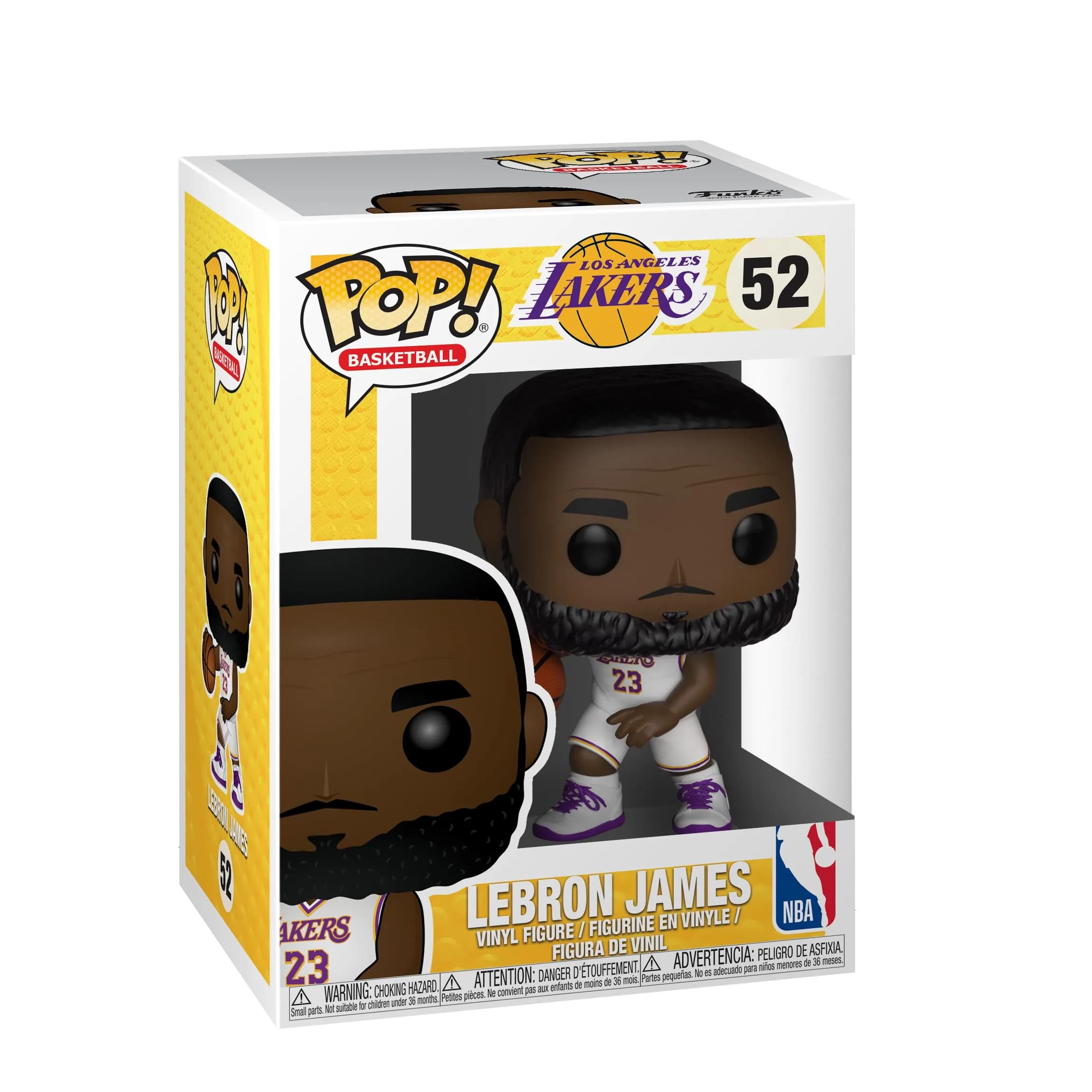 Funko POP! NBA Lakers - Lebron James (White Uniform) | 3.75-inch Vinyl Figurine for Collectors & Fans