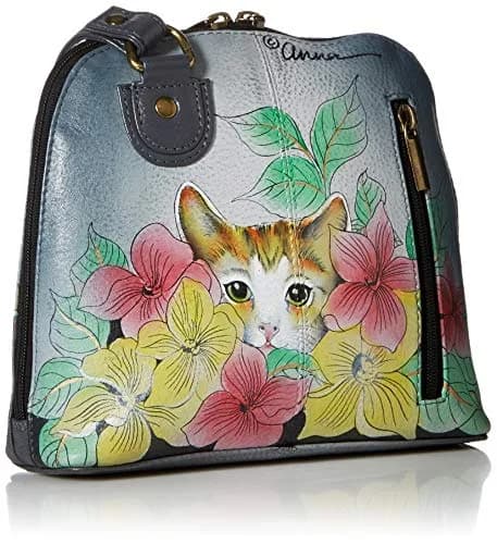 Anna by Anuschka Leather Small Multi Compartment Zip-Around Organizer, Three Kittens | Hand-Painted Artistry thumbnail 3