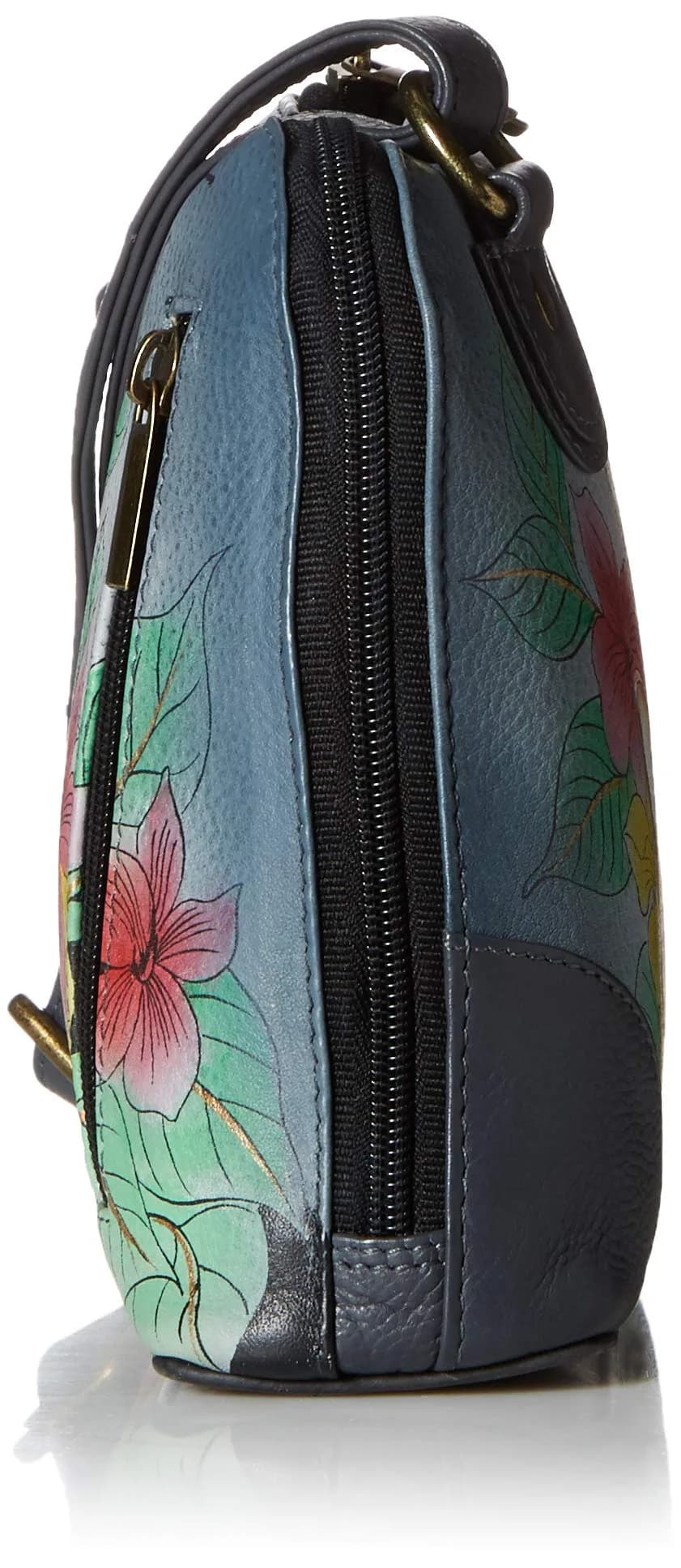 Anna by Anuschka Leather Small Multi Compartment Zip-Around Organizer, Three Kittens | Hand-Painted Artistry - view 4