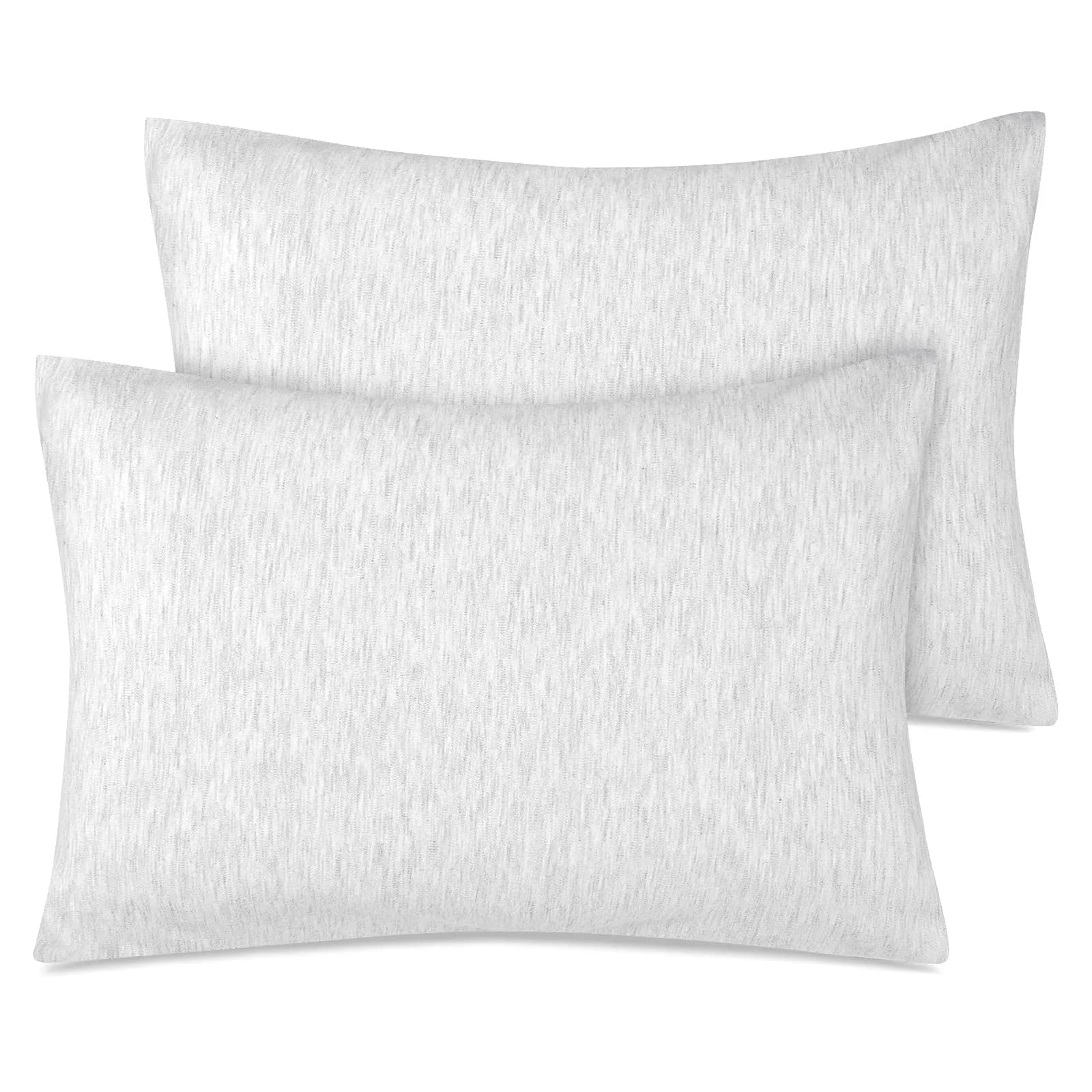 Zenssia Organic Cotton Toddler Pillow Case 13x18 Inches, 2 Pack, Gray | Soft & Breathable, Envelope Closure, Travel Size, Machine Washable, Perfect for Baby & Toddler — Gray Solid