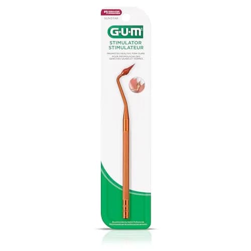 GUM Stimulator Permanent Handle with Rubber Tip | Eco-Friendly Gum Care Tool (6 Pack, Latex-Free) thumbnail 4