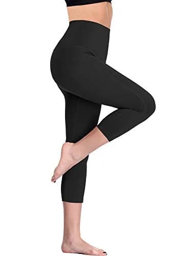 NELEUS Women's Yoga Capris 2 Pack High Waist Tummy Control with Pockets | Stretch & Non See-Through Fabric (Small) thumbnail 2