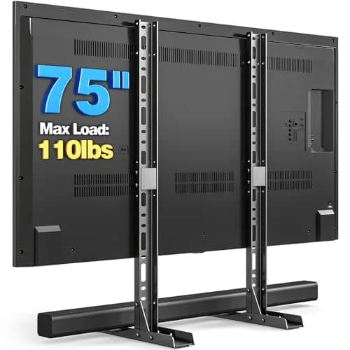 Rfiver Universal TV Stand Mount for 20-75 inch Flat Curved TVs | Supports 110 lbs & VESA 800x600mm thumbnail 1