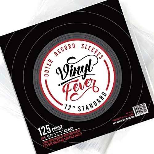 Vinyl Fever Record Sleeves [125 Pack] - Durable 3 Mil Polypropylene Album Covers for 12 Inch LPs thumbnail 1
