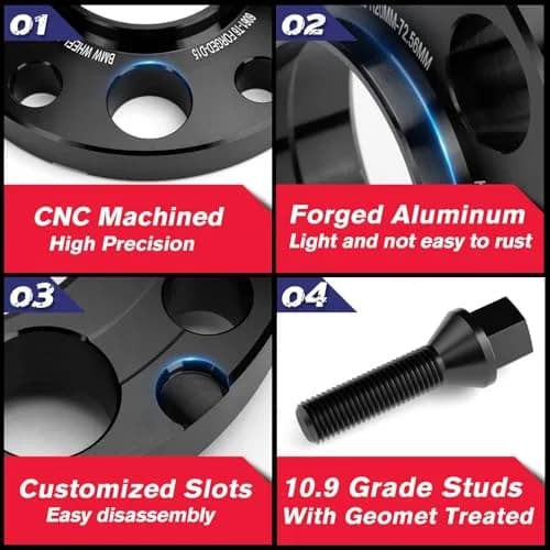 KSP Hubcentric Wheel Spacers 5x120mm 20mm | Forged Aluminum for E82, E88, E36, E30, E90, E91, E92, E93, E28, E34, E23, E32, W38, E31 | 2 Years Support thumbnail 4