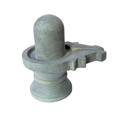 athizay Grey Stone Shivling Idol 6.5 cm (2.56 in) | Handmade in Banaras for Meditation & Puja thumbnail 1