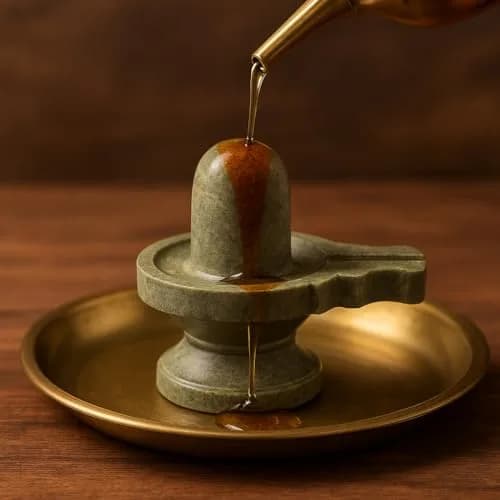 athizay Grey Stone Shivling Idol 6.5 cm (2.56 in) | Handmade in Banaras for Meditation & Puja thumbnail 5