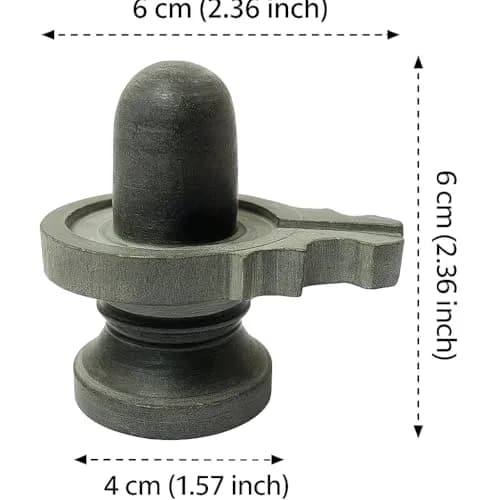 athizay Grey Stone Shivling Idol 6.5 cm (2.56 in) | Handmade in Banaras for Meditation & Puja thumbnail 3