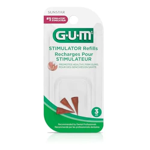 GUM Stimulator Refills Rubber Tips 18 Count (Pack of 6) | Dermatologist Tested for Healthier Gums thumbnail 5
