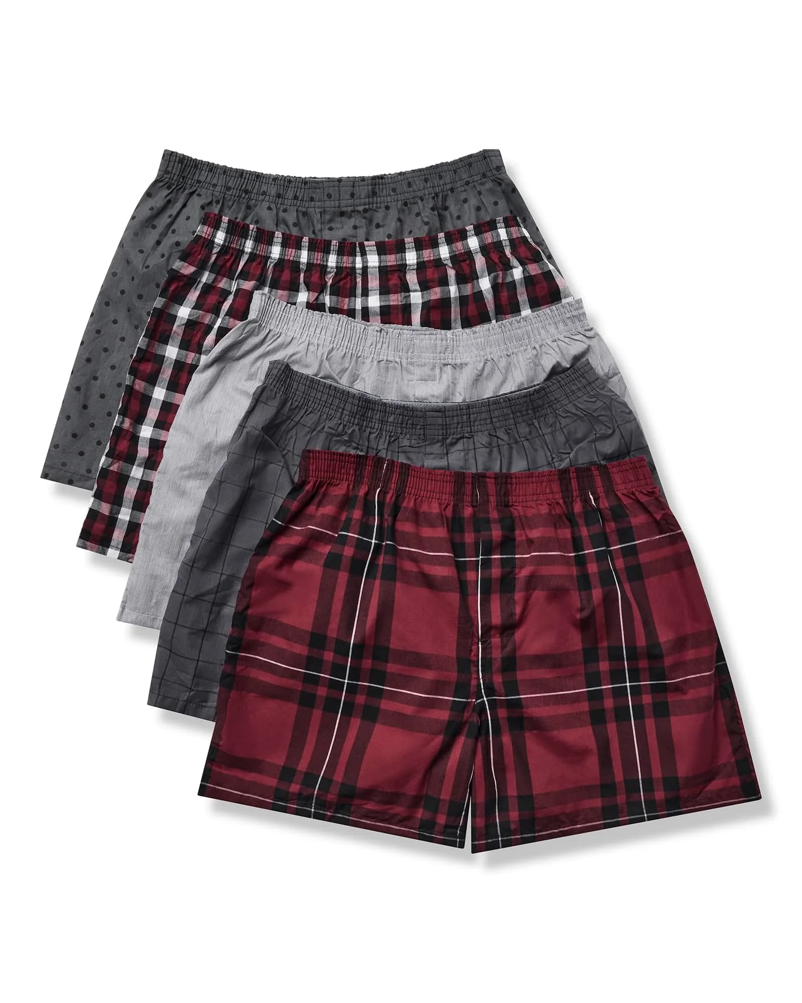 Gildan Men's Underwear Boxers Large | Breathable Cotton, Moisture Wicking, Tag-Free Comfort — Mixed Red/Grey