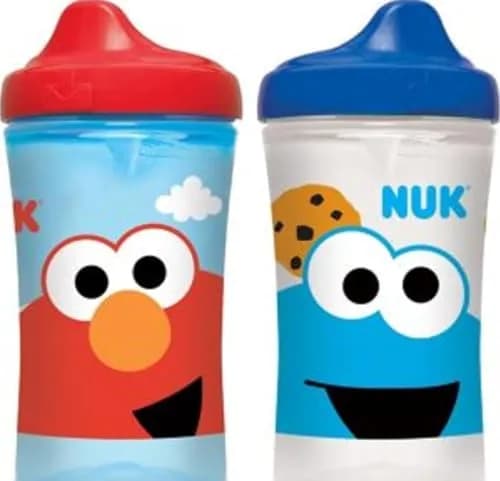 NUK Sesame Street Hard Spout Sippy Cup 10 Oz (296ml) 2-Pack | Bite-Resistant Spout for Toddlers 12m+ thumbnail 1