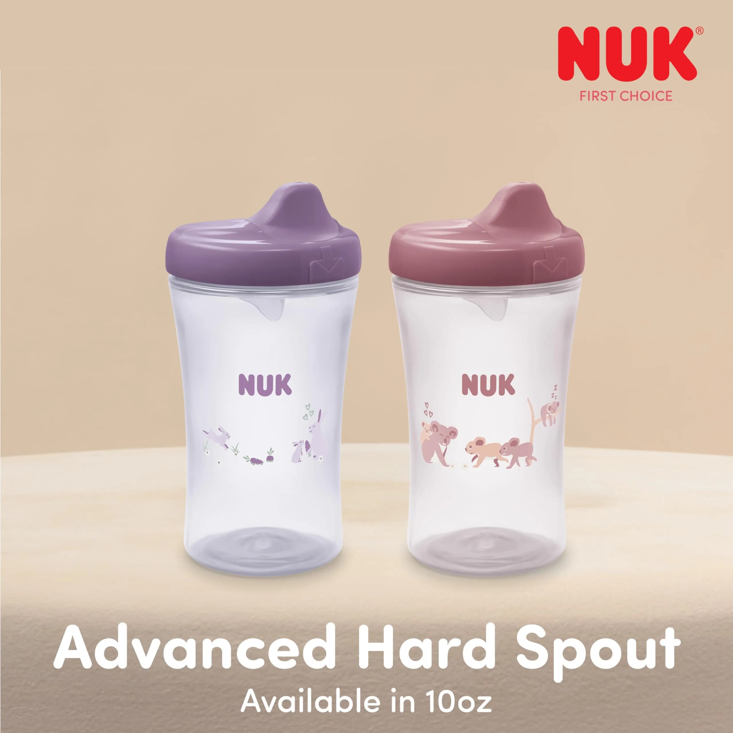 NUK Sesame Street Hard Spout Sippy Cup 10 Oz (296ml) 2-Pack | Bite-Resistant Spout for Toddlers 12m+ thumbnail 6