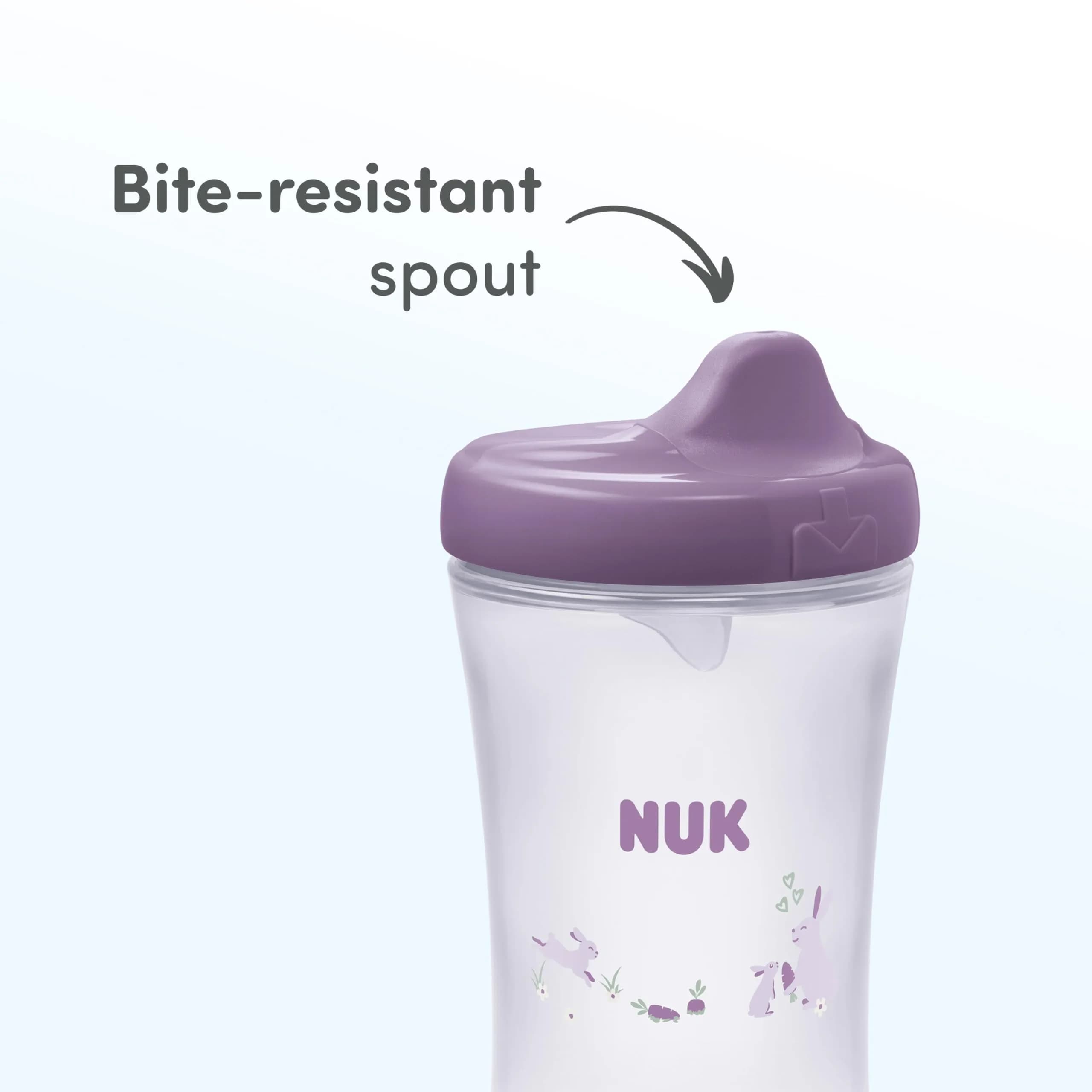 NUK Sesame Street Hard Spout Sippy Cup 10 Oz (296ml) 2-Pack | Bite-Resistant Spout for Toddlers 12m+ thumbnail 4