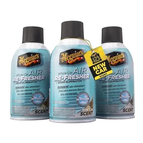 Meguiar’s Whole Car Air Refresher Odor Eliminator Mist 6 Fl Oz (177ml) | New Car Scent thumbnail 1