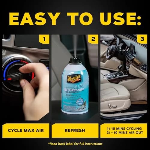 Meguiar’s Whole Car Air Refresher Odor Eliminator Mist 6 Fl Oz (177ml) | New Car Scent thumbnail 6