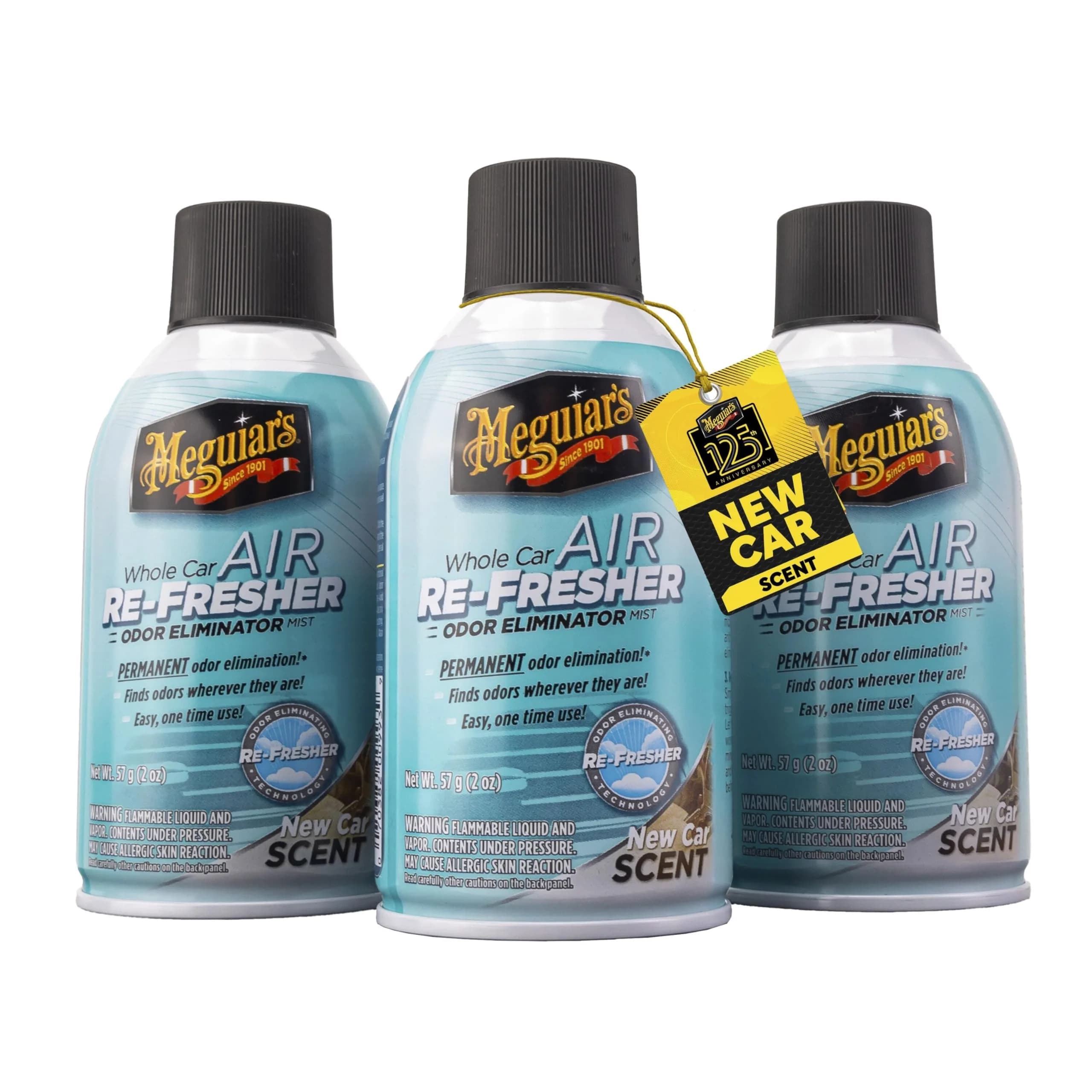 Meguiar’s Whole Car Air Refresher Odor Eliminator Mist 6 Fl Oz (177ml) | New Car Scent