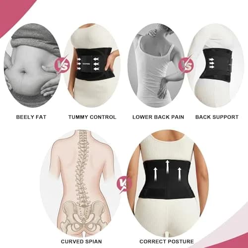 SHAPERX Waist Trainer for Women Tummy Control Waist Cincher Belt 2XL | Supports Workout & Postpartum Recovery thumbnail 5
