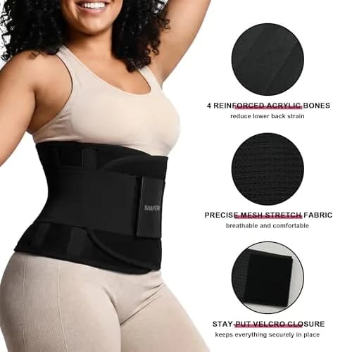 SHAPERX Waist Trainer for Women Tummy Control Waist Cincher Belt 2XL | Supports Workout & Postpartum Recovery thumbnail 3
