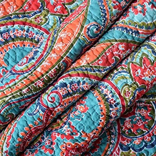 NEWLAKE Quilted Throw Blanket for Bed Couch Sofa, European Gorgeous Floral, 60X78 Inch thumbnail 4