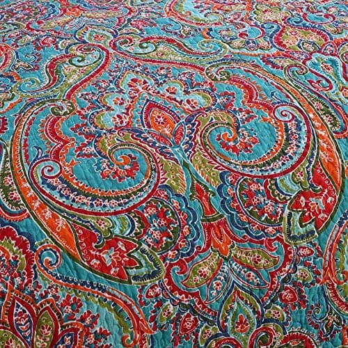 NEWLAKE Quilted Throw Blanket for Bed Couch Sofa, European Gorgeous Floral, 60X78 Inch thumbnail 3