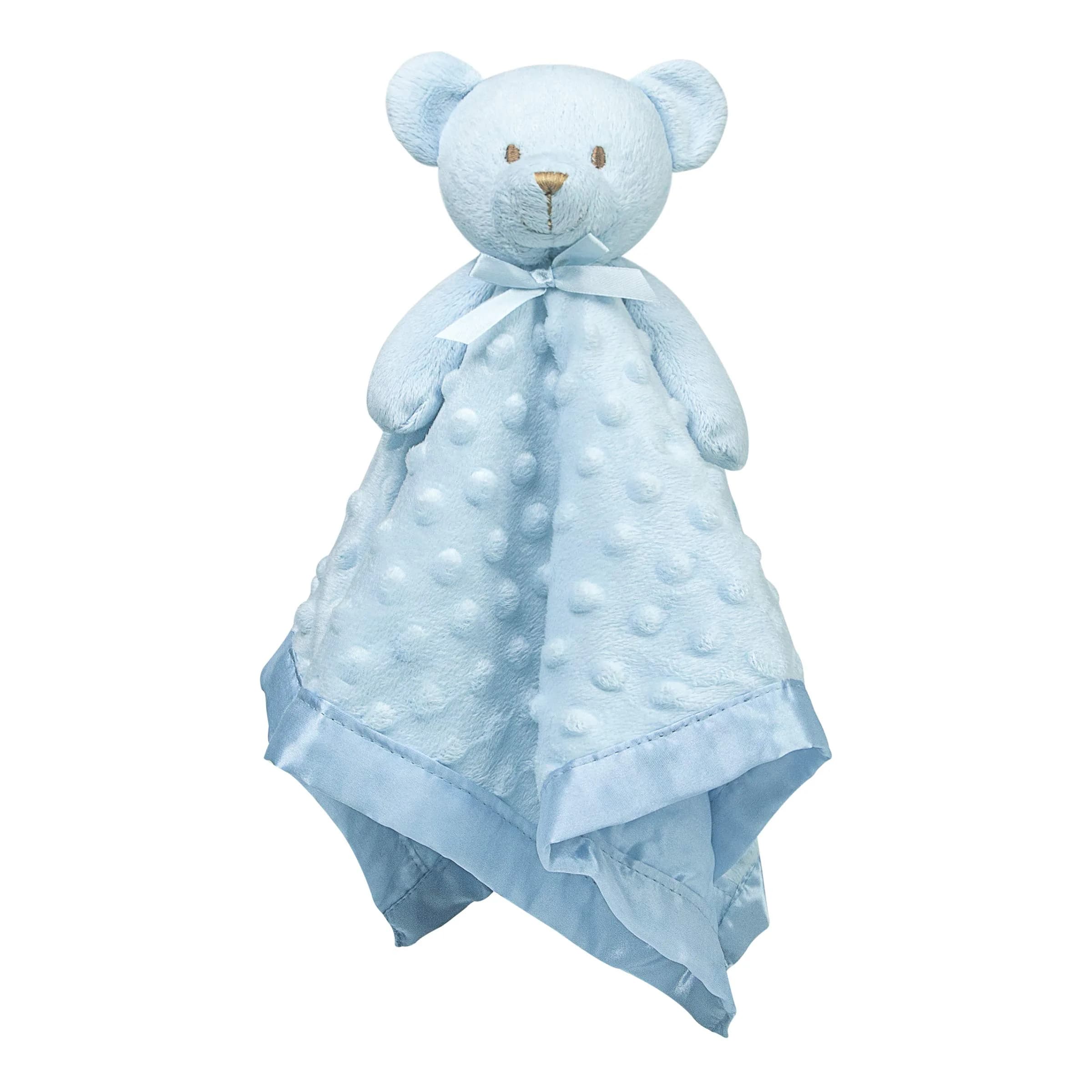 Pro Goleem Blue Teddy Bear Lovey Security Blanket 40cm x 40cm (16"x16") | Soft Lovie for Newborns & Toddlers