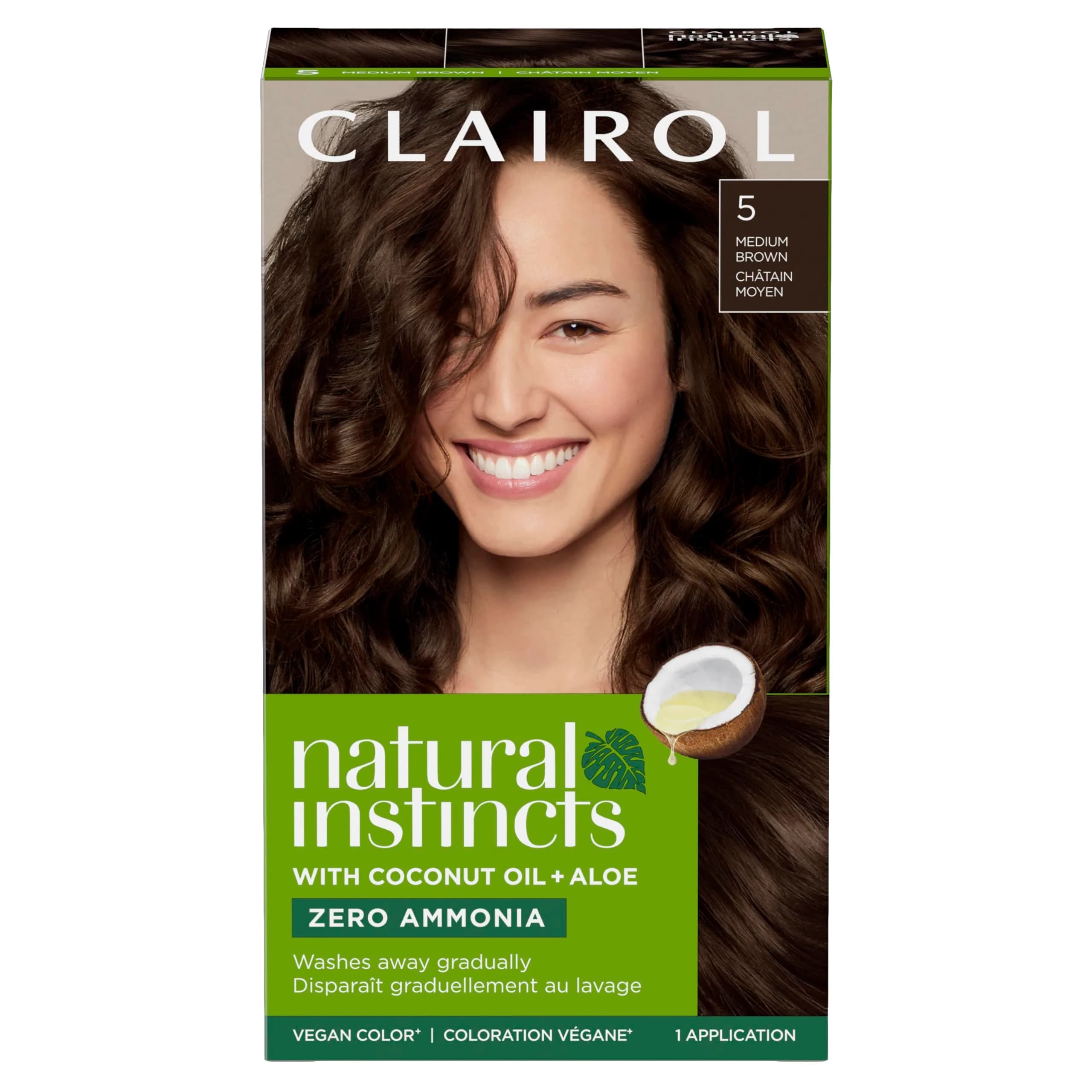 Clairol Natural Instincts Demi-Permanent Hair Dye, 2BB Blue Black, 172ml (5.85 Fl Oz) | Ammonia-Free Vegan Color — Medium Brown