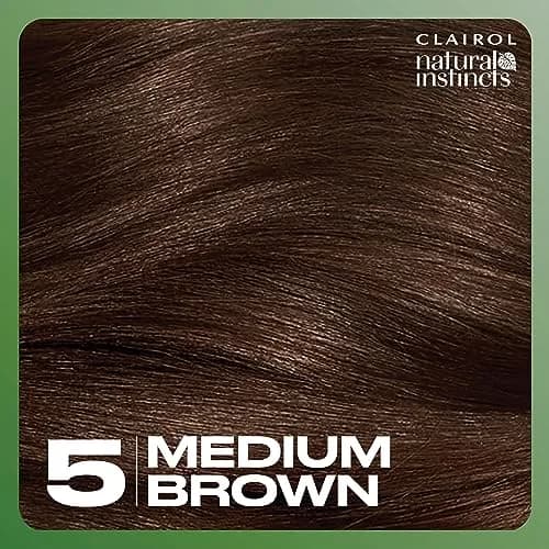 Clairol Natural Instincts Demi-Permanent Hair Dye 5 Medium Brown 172ml (5.85 Fl Oz) | Gentle Zero Ammonia Formula thumbnail 8