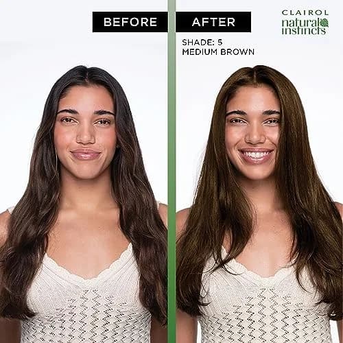 Clairol Natural Instincts Demi-Permanent Hair Dye 5 Medium Brown 172ml (5.85 Fl Oz) | Gentle Zero Ammonia Formula thumbnail 3