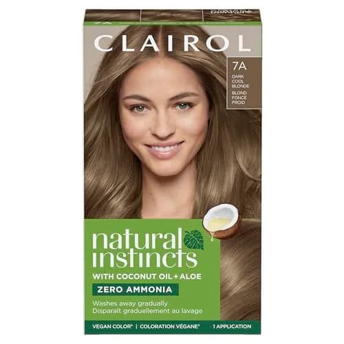 Clairol Natural Instincts Demi-Permanent Hair Dye 7A Dark Cool Blonde 163 ml (5.53 Fl Oz) | Ammonia-Free Vegan Color with Coconut Oil & Aloe thumbnail 1