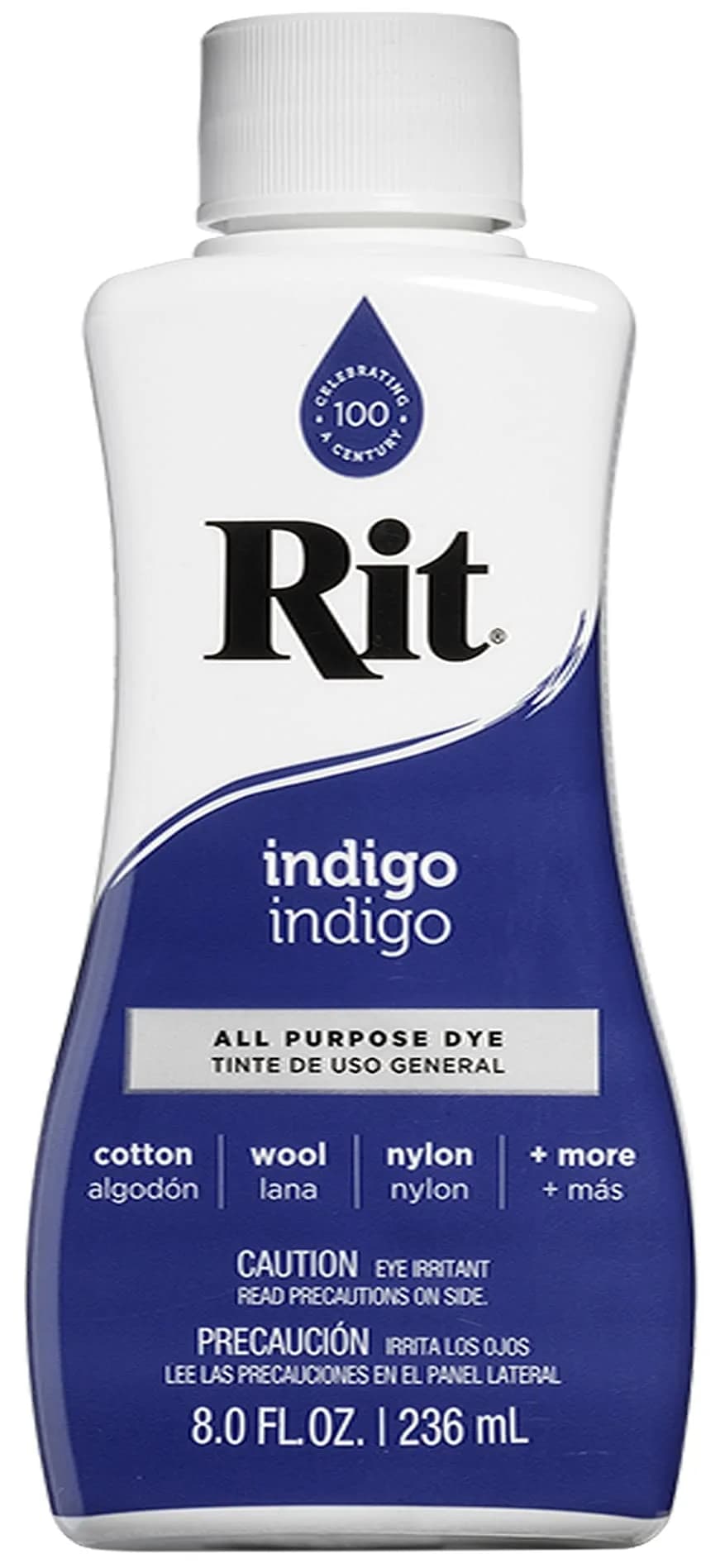 Rit All-Purpose Liquid Fabric Dye, Indigo - Vibrant Color for All Fabrics - main product image