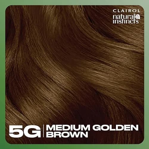 Clairol Natural Instincts Demi-Permanent Hair Dye 5G Medium Golden Brown 163ml (5.5 Fl Oz) | Gentle Ammonia-Free Color with Coconut Oil & Aloe thumbnail 8