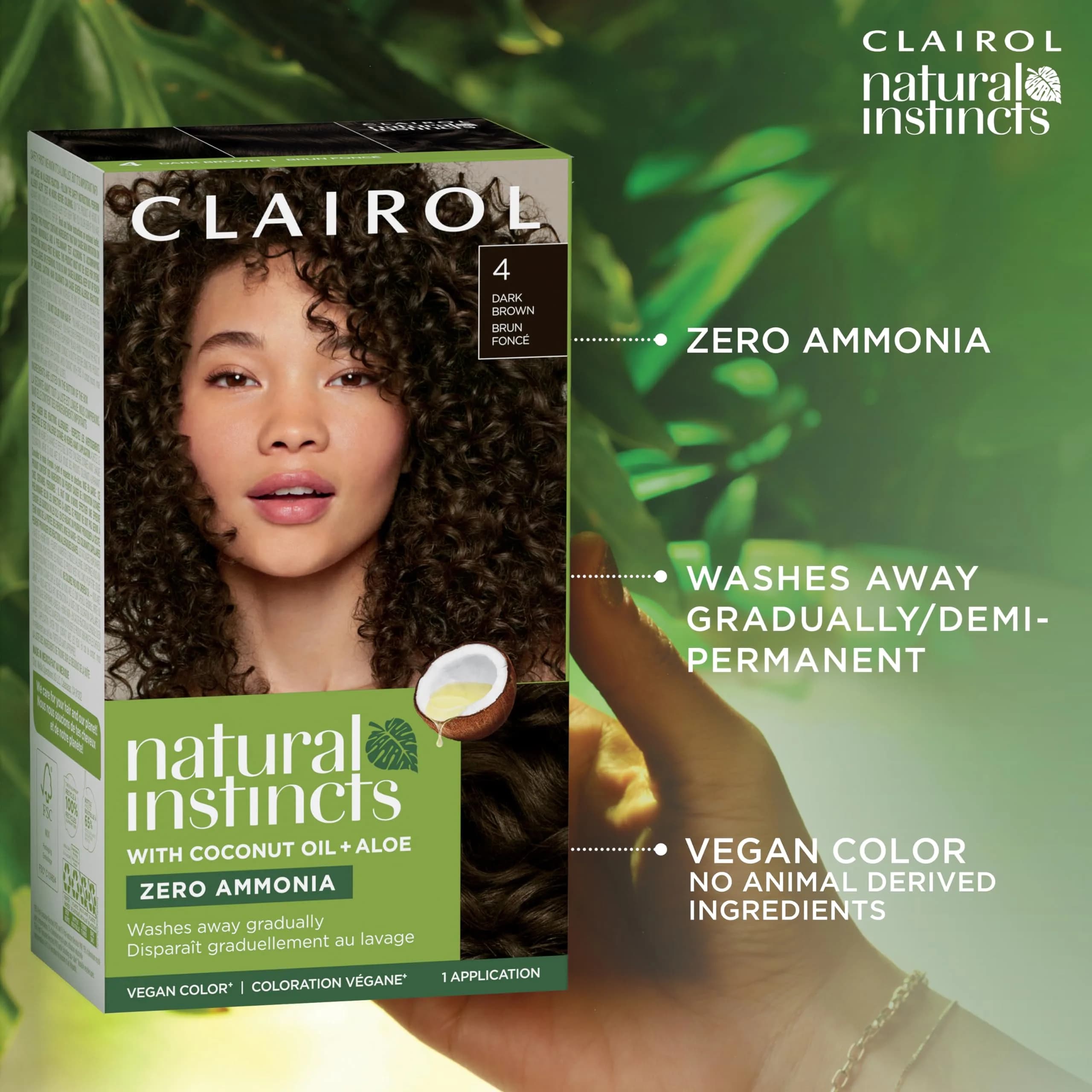 Clairol Natural Instincts Demi-Permanent Hair Dye, 9 Light Blonde, 5.85 Fl Oz (173 ml) | Zero Ammonia, Coconut Oil & Aloe Vera thumbnail 5