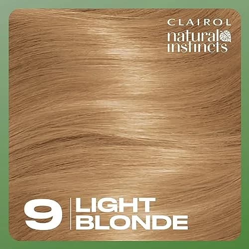 Clairol Natural Instincts Demi-Permanent Hair Dye, 9 Light Blonde, 5.85 Fl Oz (173 ml) | Zero Ammonia, Coconut Oil & Aloe Vera thumbnail 8