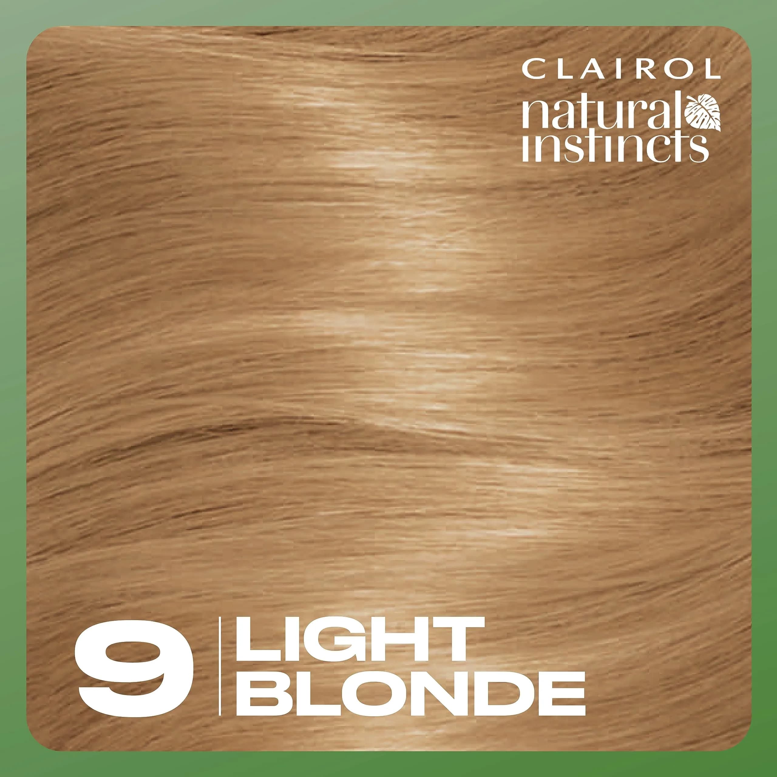 Clairol Natural Instincts Demi-Permanent Hair Dye, 9 Light Blonde, 5.85 Fl Oz (173 ml) | Zero Ammonia, Coconut Oil & Aloe Vera thumbnail 8