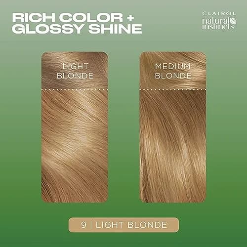 Clairol Natural Instincts Demi-Permanent Hair Dye, 9 Light Blonde, 5.85 Fl Oz (173 ml) | Zero Ammonia, Coconut Oil & Aloe Vera thumbnail 4