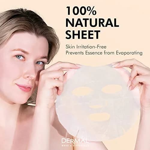 DERMAL 32 Collagen Korean Essence Sheet Mask Variety Pack, A+B Set (32 Count, 28.91ml Total) thumbnail 5