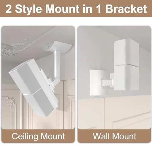 Dinghosen White Speaker Wall & Ceiling Mount for Bose UB-20, UB-20 Series II | Adjustable Tilt & Swivel thumbnail 2