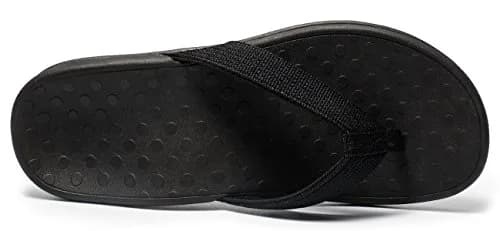 LLSOARSS Plantar Fasciitis Feet sandal with Arch Support | Orthotic Flip Flops for Flat Feet, Heel Pain (10 M US, Black) thumbnail 6