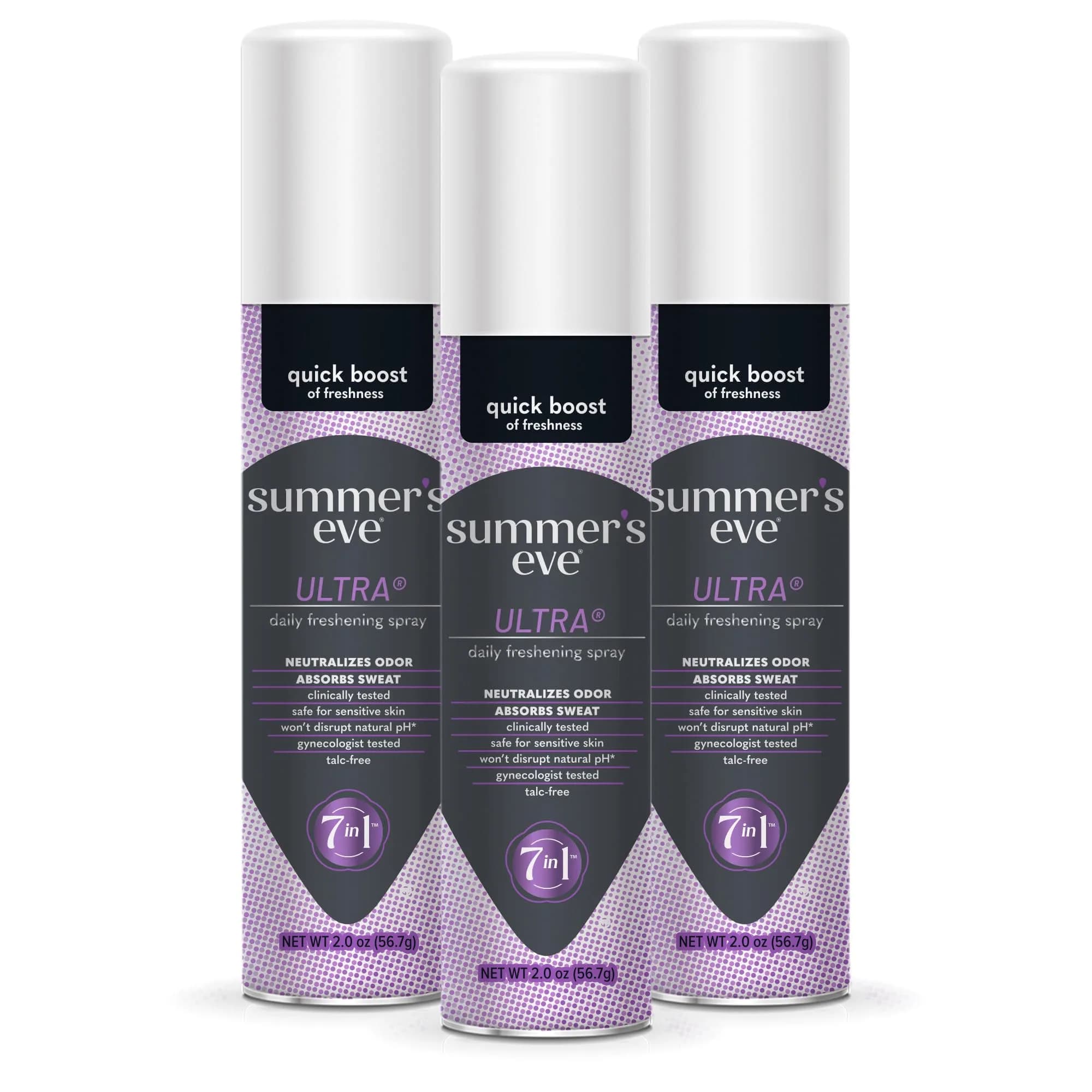 Summer's Eve Ultra Feminine Deodorant Spray 2 Oz (6 Fl Oz) | Gynecologist-Tested for Sensitive Skin — 2 Ounce