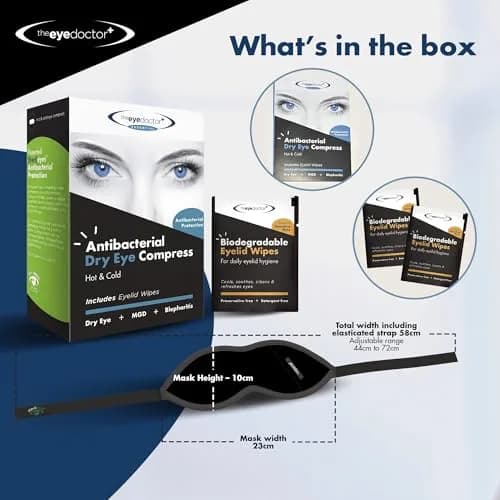 The Eye Doctor Hot Compress for Eye - Helps Dry Eye & Blepharitis - Reusable Eye Mask - Heated Eye Mask for Dry Eyes - Warm Compress for Dry Eyes - Heated Eye Mask for Stye | Adjustable & Microwave Safe thumbnail 7