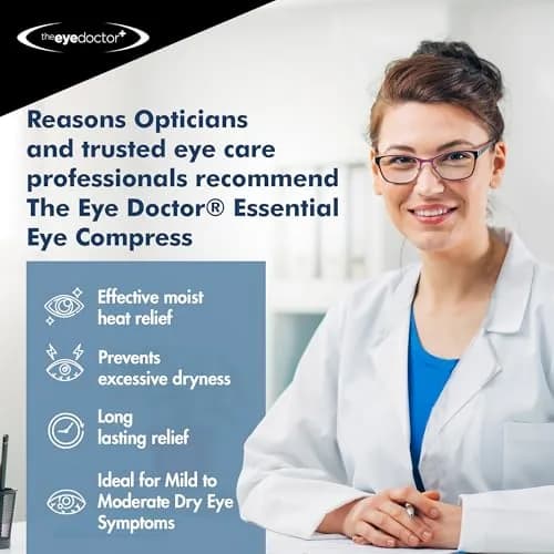The Eye Doctor Hot Compress for Eye - Helps Dry Eye & Blepharitis - Reusable Eye Mask - Heated Eye Mask for Dry Eyes - Warm Compress for Dry Eyes - Heated Eye Mask for Stye | Adjustable & Microwave Safe thumbnail 3