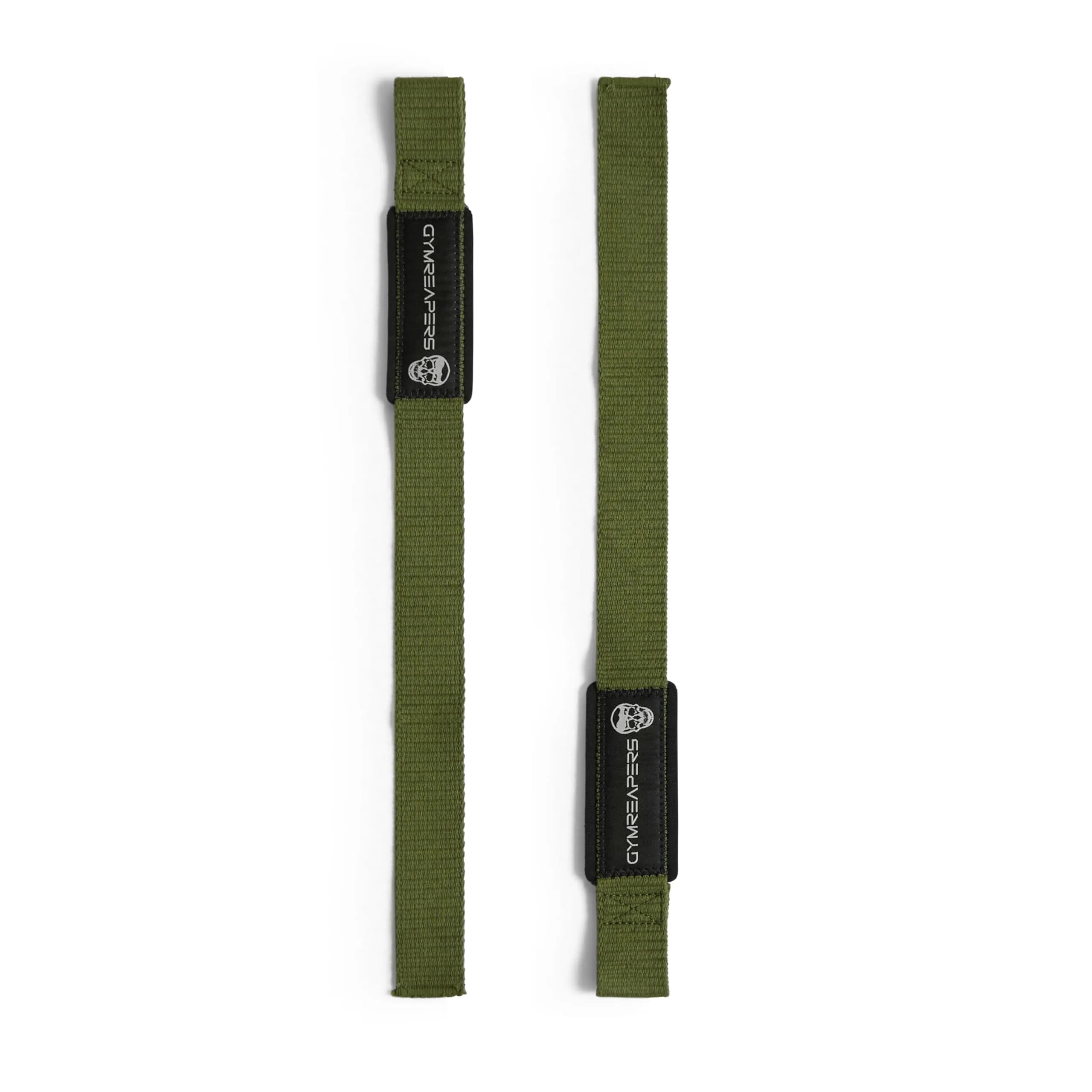 Gymreapers Lifting Wrist Straps Military Green | Padded Neoprene & 18" Cotton for Deadlifts & Weightlifting - view 4