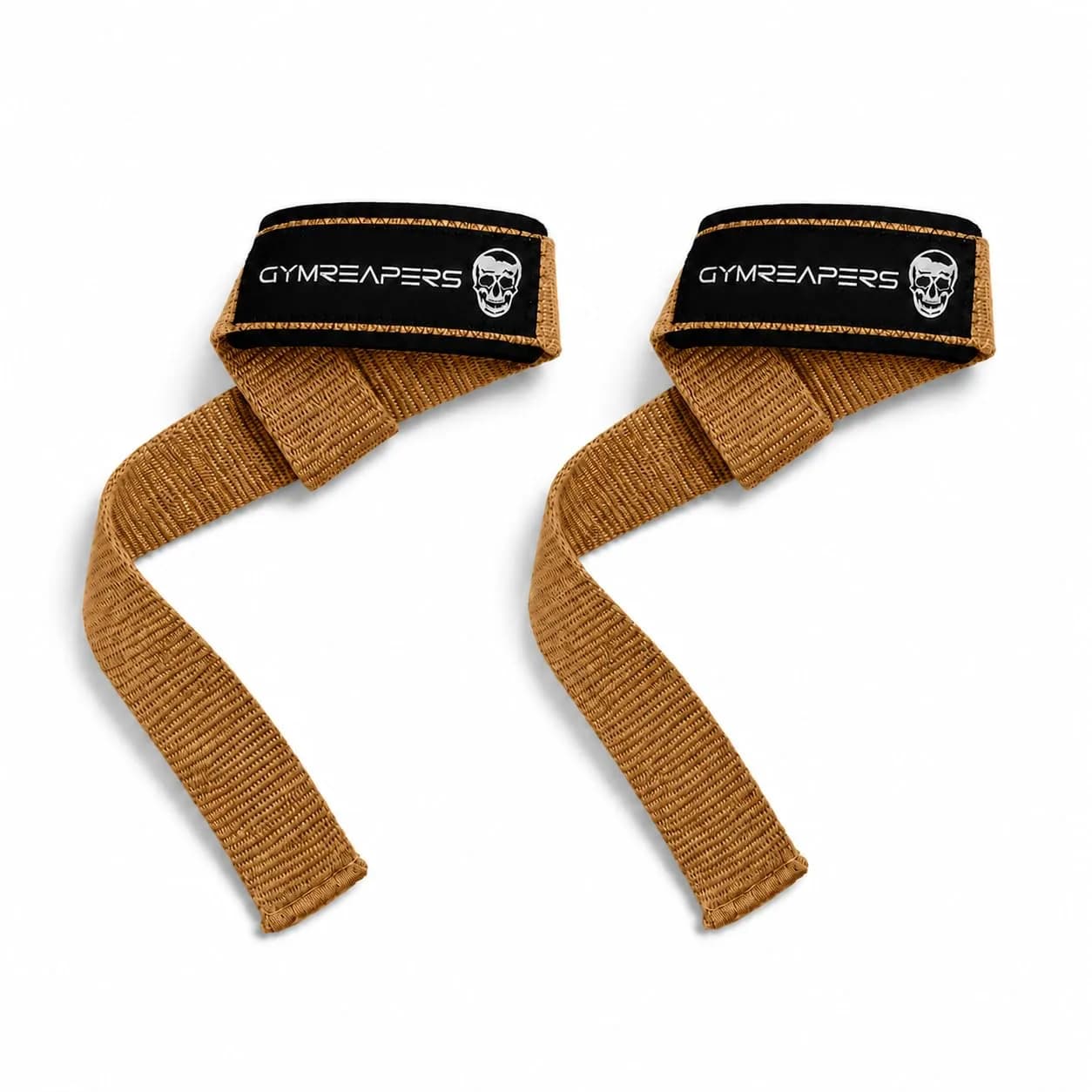 Gymreapers Lifting Wrist Straps with Neoprene Padding & 18" Cotton - Desert Tan | Secure Grip for Deadlifts & Weight Training - main product image