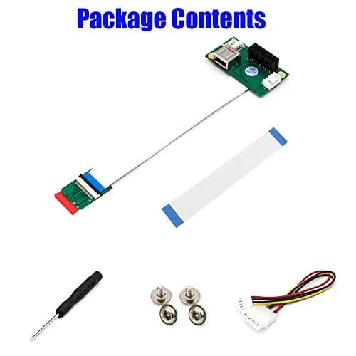 Mustpoint NGFF (M.2) Key A/E to PCI-E x1 + USB Riser Card 15cm & 25cm Cables | Support PCIe 1X/4X/8X/16X, USB 2.0, Windows 7+ thumbnail 6
