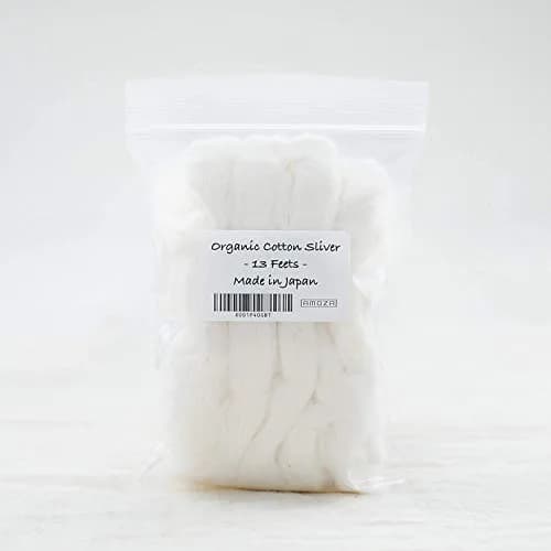 AMOZA Organic Cotton Sliver 13 Feet | Unbleached, Non-pesticide, Made in Japan thumbnail 2