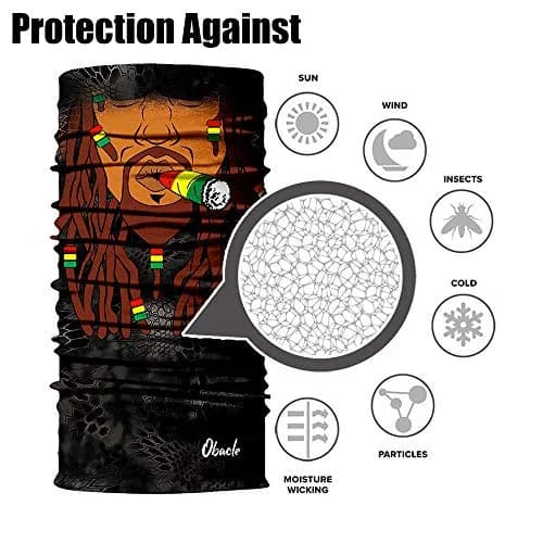 Obacle Motorcycle Face Mask Sun UV Dust Wind Protection Tube Mask Seamless Bandana Face Mask for Men Women Bike Riding Cycling Biker Fishing Outdoor Festival thumbnail 8